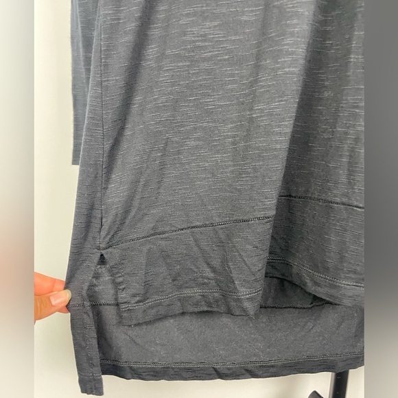 Anthropologie Pure + Good Black Soft Long V-Neck Long Sleeve Shirt - Picture 3 of 6